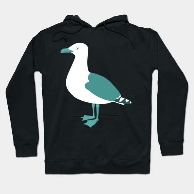 Herring gull standing Hoodie by Hayh0